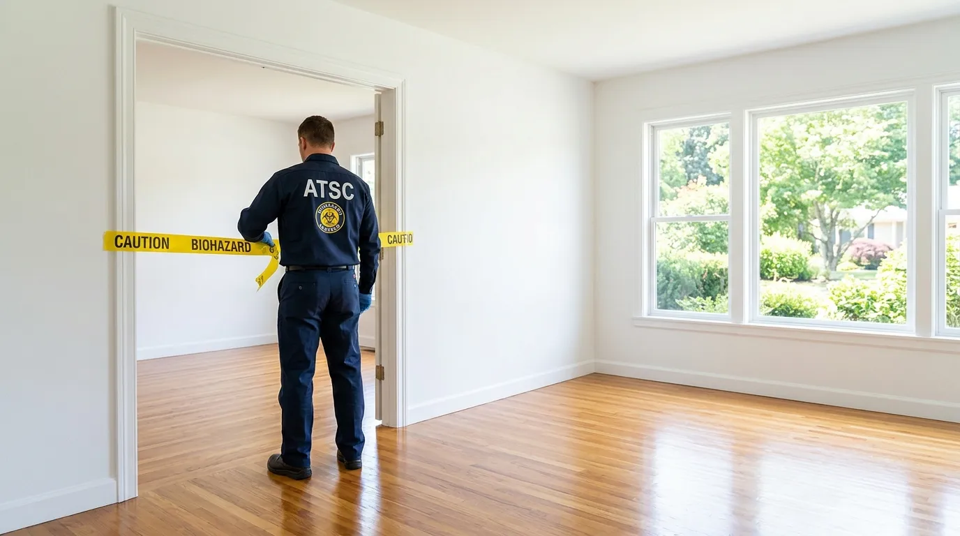 Certified biohazard cleanup crew performing Trauma Scene Cleanup in Corona de Tucson